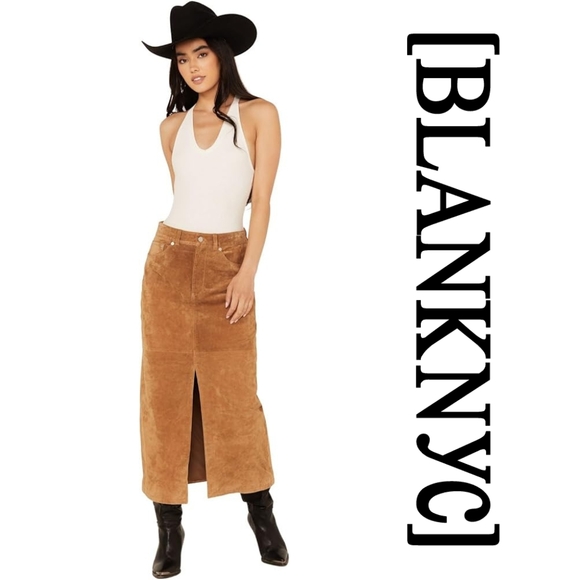 Blank NYC Dresses & Skirts - BlankNYC × Free People -Suede Midi Skirt- Tan - Size 24